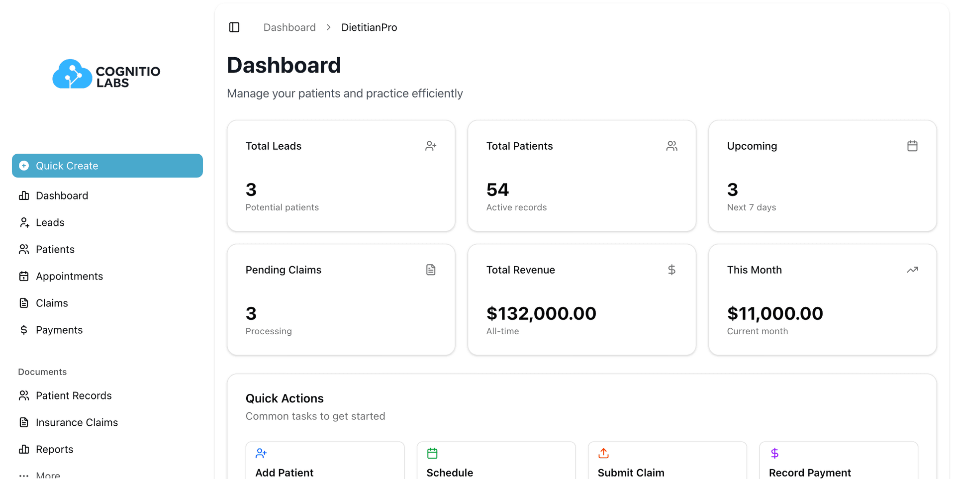 DietitianPro Dashboard